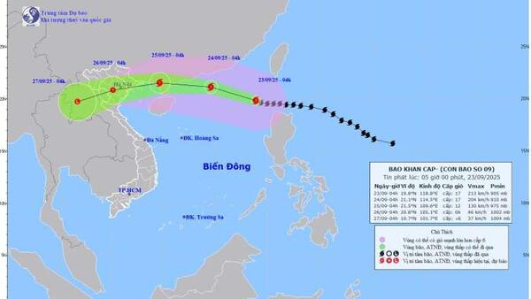 Tin bão khẩn cấp cơn bão số 9