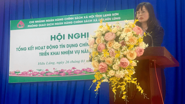 Phòng giao dịch Ngân hàng Chính sách xã hội (NHCSXH) Hữu Lũng tổng kết hoạt động tín dụng chính sách xã hội năm 2025 và triển khai nhiệm vụ năm 2026.