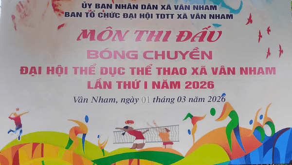 Xã Vân Nham tổ chức thi đấu bóng chuyền hơi trong khuôn khổ Đại hội Thể dục thể thao xã Vân Nham lần thứ I năm 2026