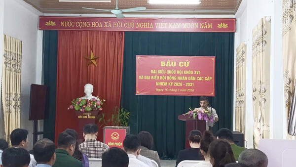 XÃ VÂN NHAM TỔ CHỨC VẬN HÀNH MẪU QUY TRÌNH BỎ PHIẾU BẦU CỬ ĐẠI BIỂU QH KHÓA XVI VÀ ĐẠI BIỂU HĐND CÁC CẤP, NHIỆM KỲ 2026 – 2031